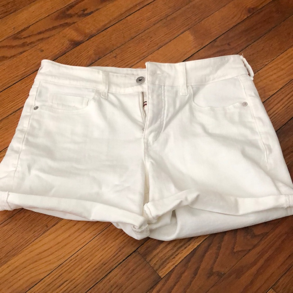 White Anthropologie jean shorts